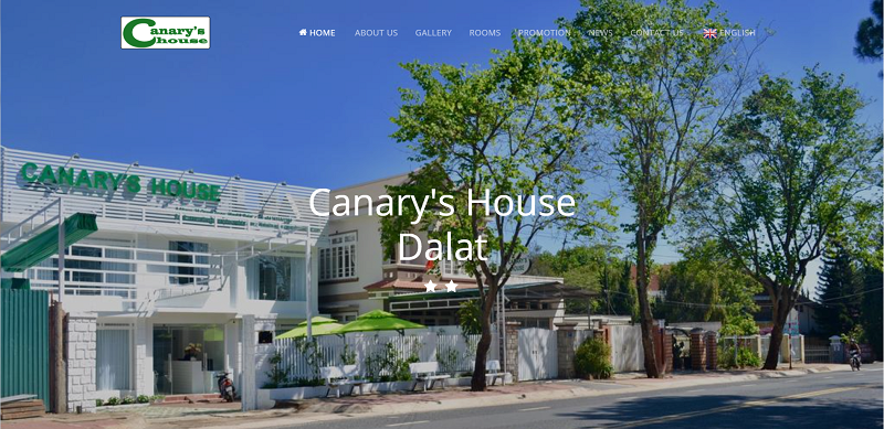 Website khách sạn Canary's. Website khách sạn Canary's.